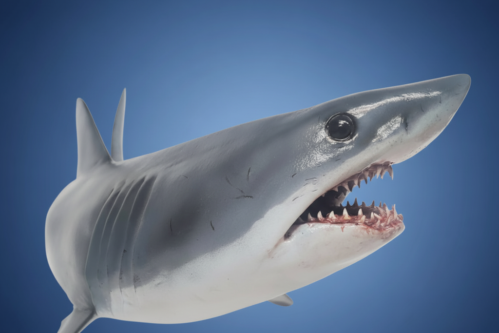 Shark replica with clean background